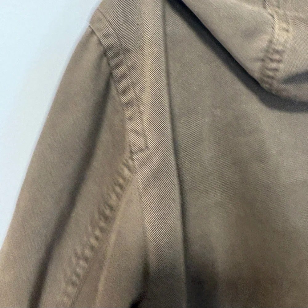 Roots Canada Green Cotton Cargo Utility Field Jacket, Zip + Snap, Pockets Medium - Picture 12 of 16